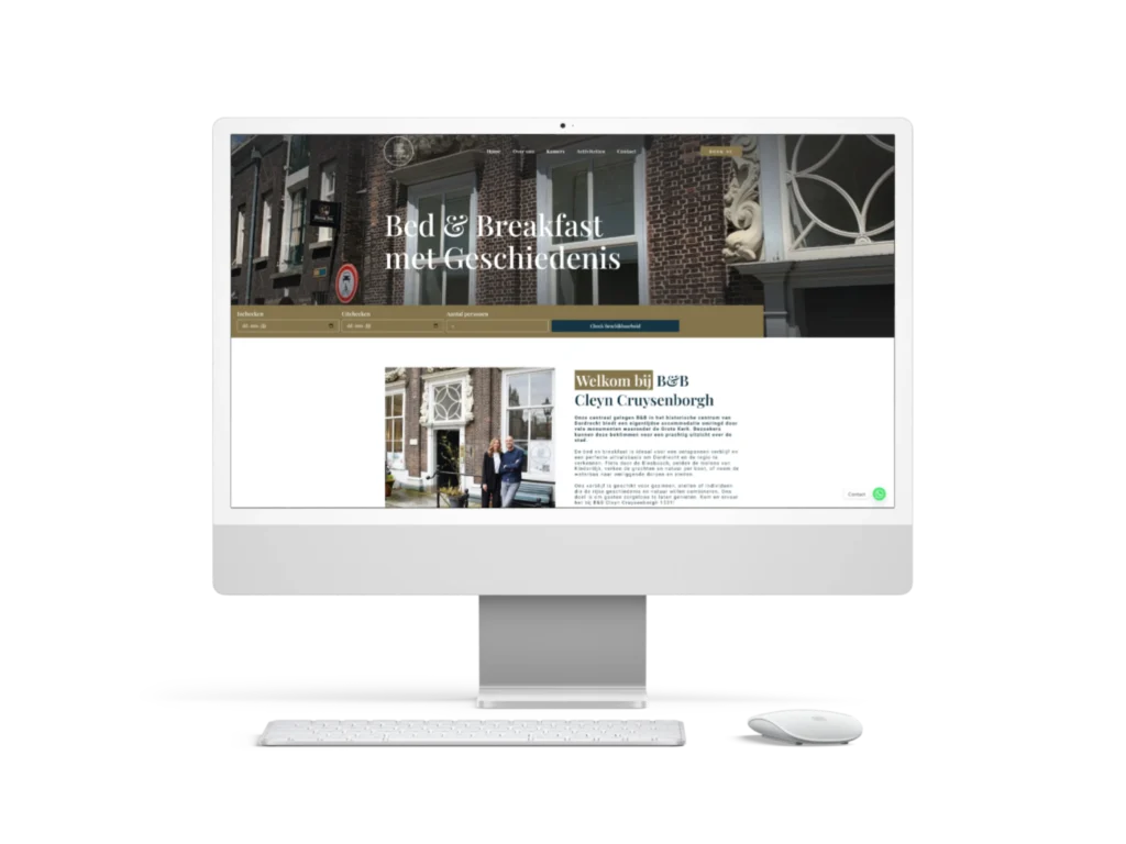 Website ontwerp B&B Cleyn Cruysenborgh 1531